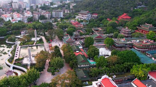 福建省厦门市南普陀寺航拍风光