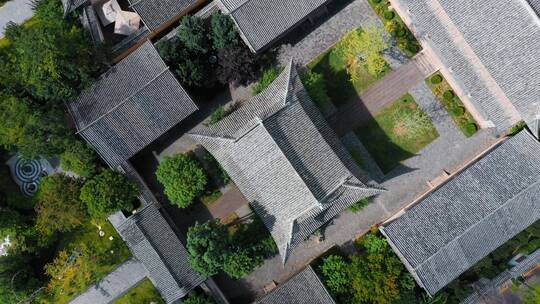 仿古建筑视频云南大理巍山古城民居四合院