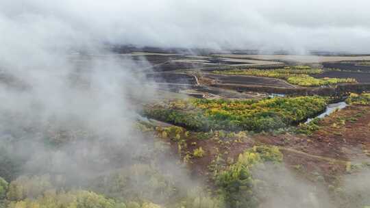 内蒙古兴安盟地区大兴安岭秋季云海景观