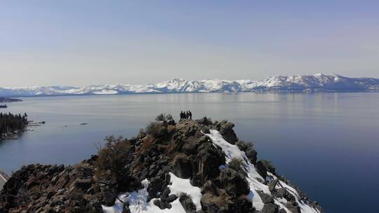 唯美大自然高山森林树林平原雪景特写