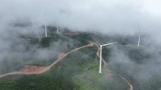 风电场云海自然风景