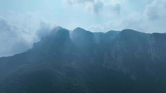 山峰航拍庐山风景区山脉山丘山岭山陵