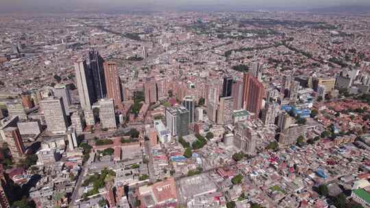 哥伦比亚波哥大市中心航拍【4K】视频素材模板下载
