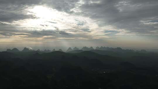 桂林山水航拍延时