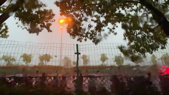 下暴雨 下雨天 雨中行人 车雨水 意境实拍