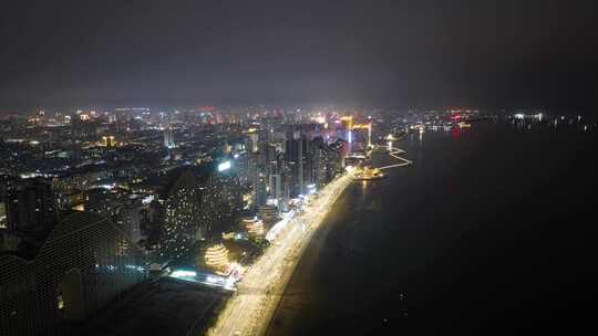 广西北海城市夜景延时