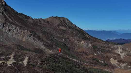 云南香格里拉阿布吉措神湖高空航拍