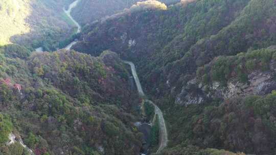 航拍秦岭山脉秋季风景云海