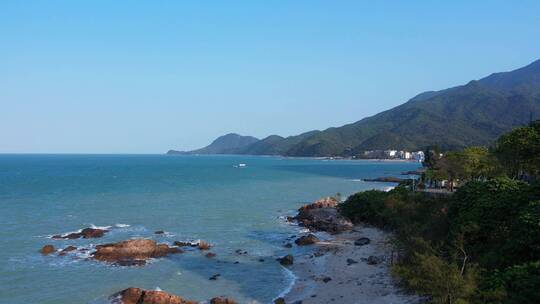 山海风光深圳大鹏杨梅坑海岸线A视频素材模板下载