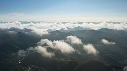 4k航拍高山峡谷云海