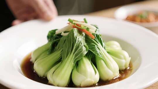 小白菜的美食制作过程