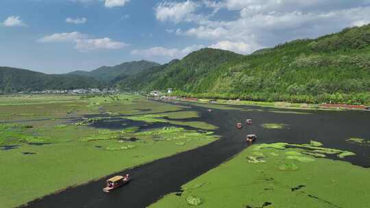 云南保山市腾冲北海湿地自然风光航拍