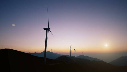中国风力发电机群