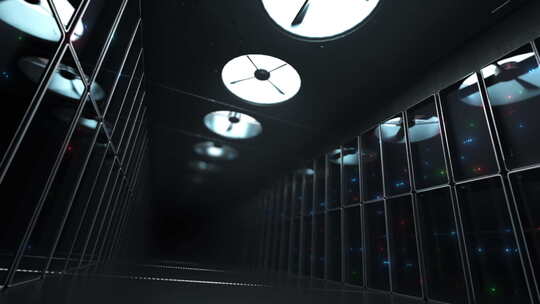 核心大数据机房三维动画视频素材模板下载