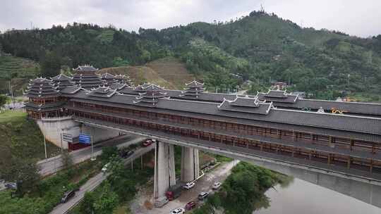 三江风雨桥航拍