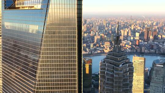 大气上海城市风光航拍合集/多片段