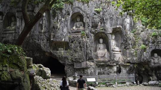 杭州灵隐寺飞来峰塑像