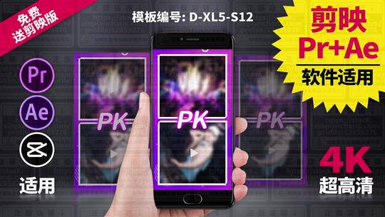 视频包装模板Pr+Ae+抖音剪映 D-XL5-S12