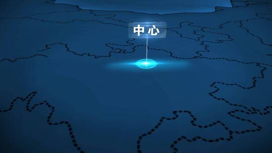 中国地图科技感地理位置ae模板