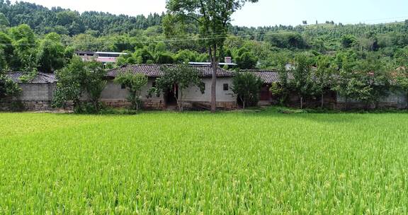 四川德阳山区农村航拍