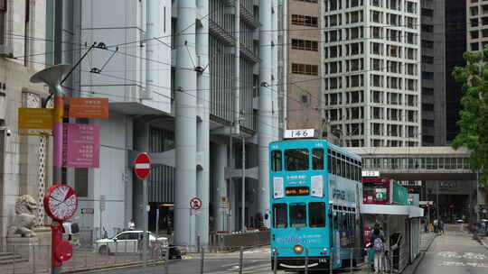 香港城市街头街道街区