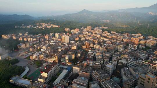 航拍福建新农村景观