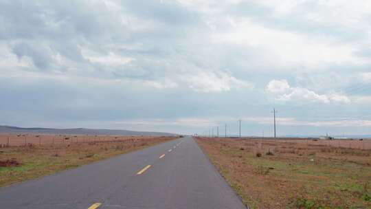 秋天呼伦贝尔中俄边境边防公路卡线沿途风景