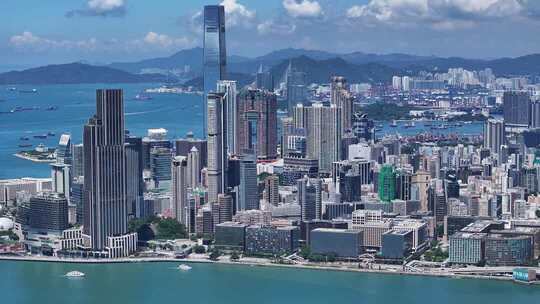 香港维多利亚港航拍
