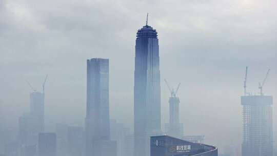 城市台风雨天济南