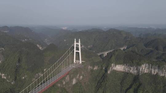 湘西苗族矮寨大桥高速公路航拍4K实拍素材