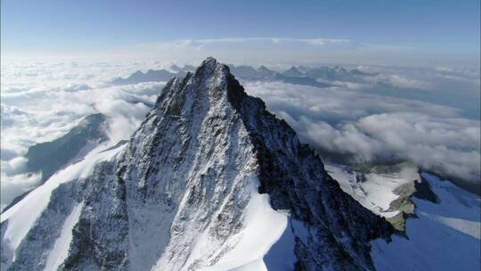 雪山航拍延时实拍