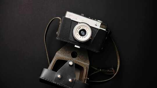 旧复古胶卷相机的特写