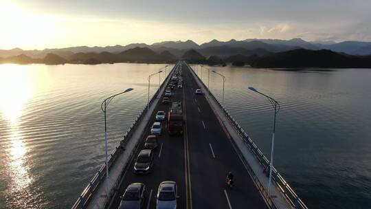 航拍浙江千岛湖自然风景