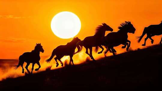 马年骏马奔腾奔向2026年会素材