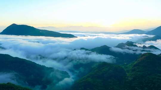 航拍延时高山云海合集丽水松阳