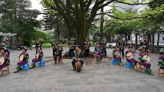 贵州黔西南州布依族八音坐唱传统文化4k拍摄