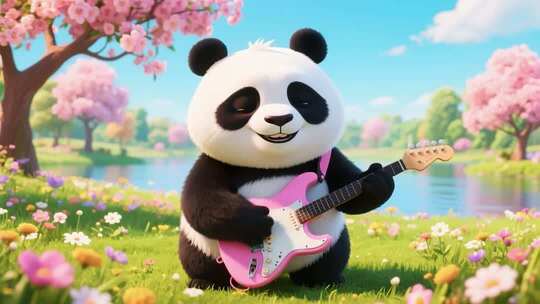 熊猫演绎音乐旅程