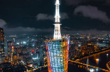 广州塔 中信大厦夜景