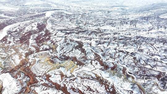 4k航拍彩色大理纹理 大地纹路