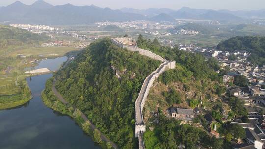 航拍贵阳花溪青岩古镇