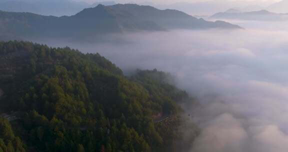 江南高山云海云雾丽水晨曦风光