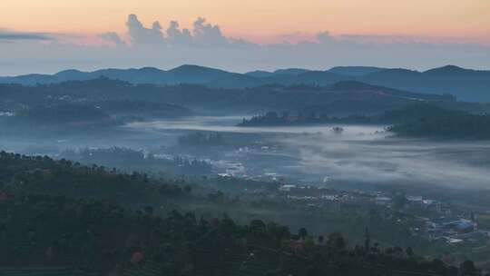 航拍茶山云海