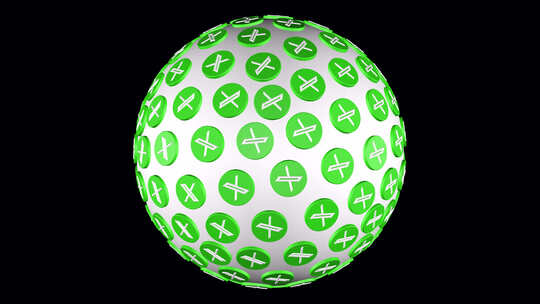 Twitter图标球体绿色