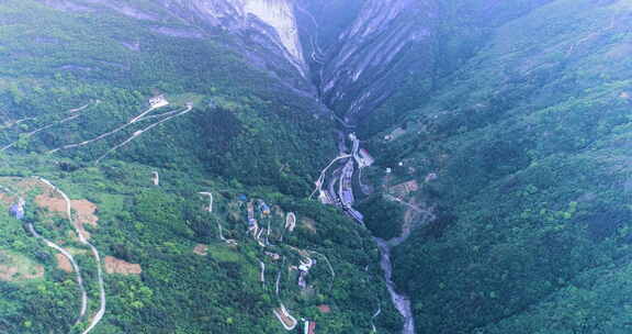 四川重庆兰英大峡谷景点航拍