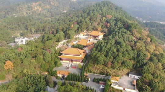 航拍湖南南岳衡山寺庙