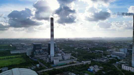 上海市闵行区工业环境航拍风光