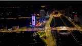 环城夜景无人机航拍环绕延时高清在线视频素材下载