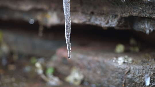 结冰 冬天 低温 结冰的水柱 寒冷
