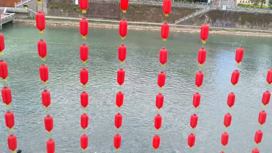 红灯笼装饰—喜庆红色灯笼—传统节日