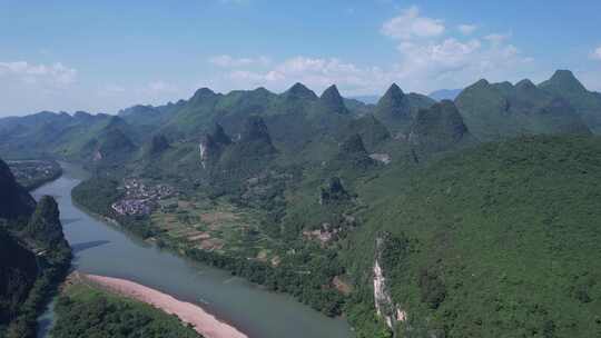 桂林杨堤风景区航拍